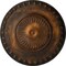Ekena Millwork Lyon Ceiling Medallion (Fits Canopies up to 3 5/8"), Hand-Painted Rust, 23 1/2"OD x 3 1/4"P CM23LYRUS - alternate 1
